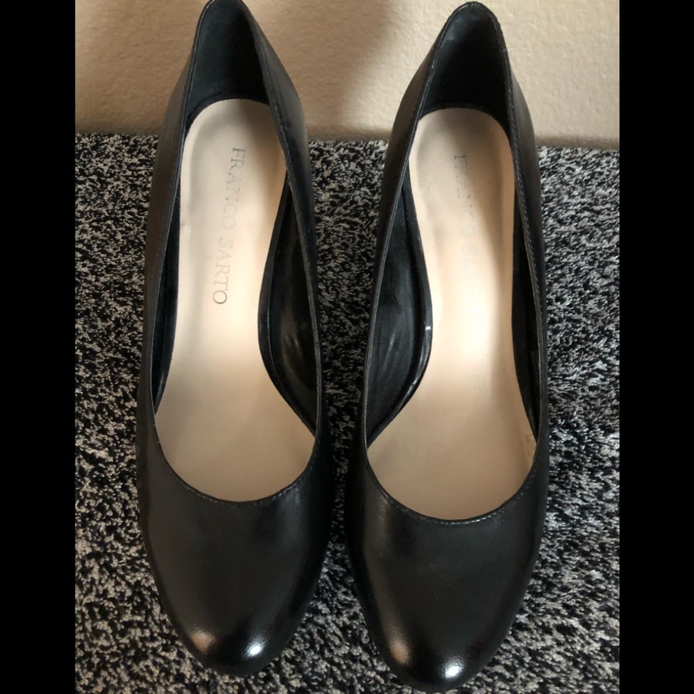 Franco Sarto Black Heels 7.5